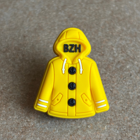 Charm Local Poulpiz ciré jaune breton en PVC pour sabots à trous